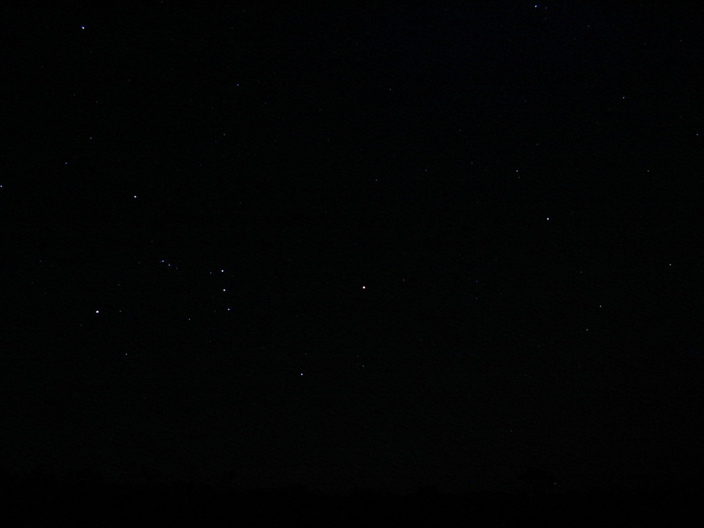 A shot of the Orion constellation. In the northern hemisphere, we only see it in the winter.