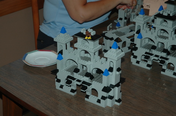 Completed castle, with monkey