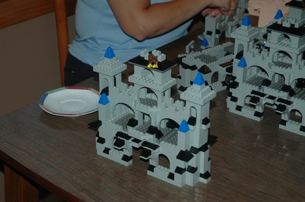 Completed castle, with monkey