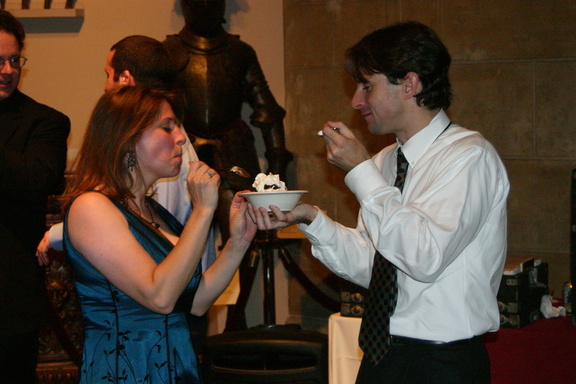 Rachel and Jeff, dancing with ice cream