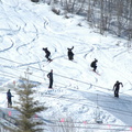 Skier jump time lapse