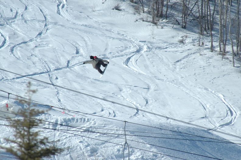 Snowboarder catching some air
