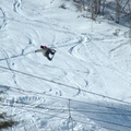 Snowboarder catching some air