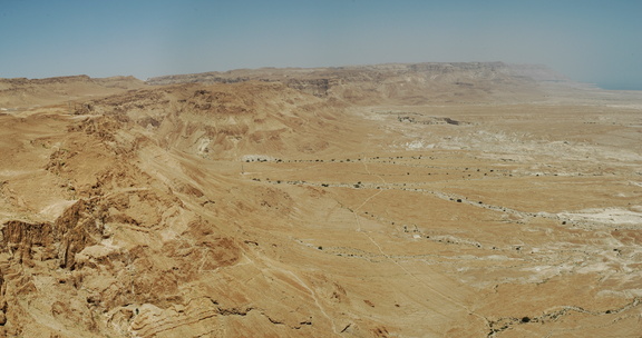 Cliffs above the Dead Sea, from Masada_180