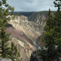 the Yellowstone river cuts through the gorge