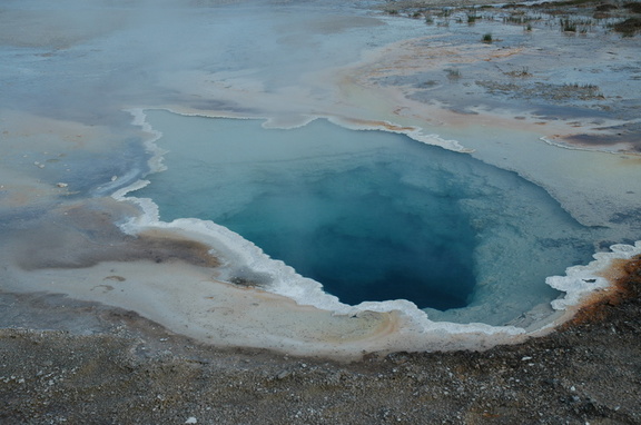 A very deep, very clear hot spring