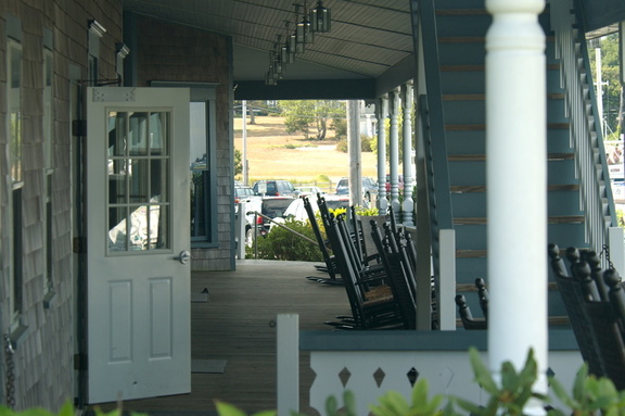 Front porch of the Wesley hotel