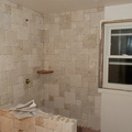 Tiled shower walls!