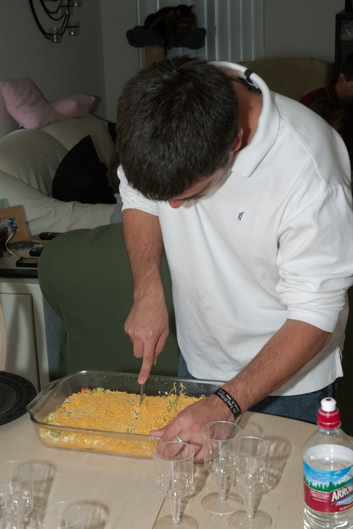 Nate at work in the kitchen