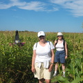 Rachel and Lis in the corn maze