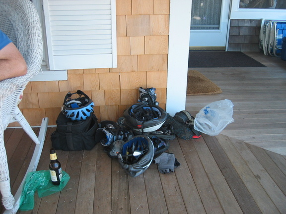 The porch collected a lot of stuff