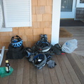 The porch collected a lot of stuff