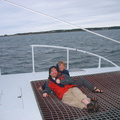 Bob and me on the sailboat
