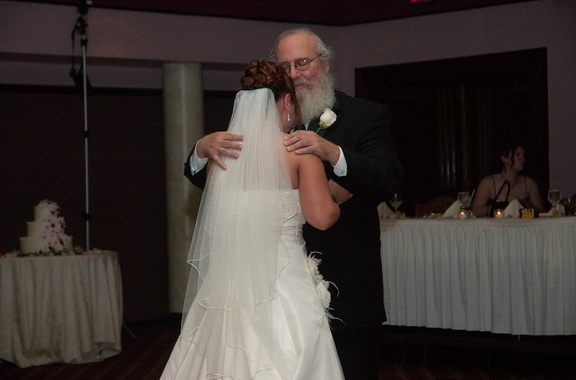 the bride and her dad dancing