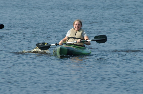Bonnie in her kayak