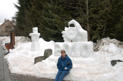 Olympic snow sculpture