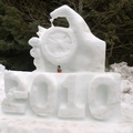 Olympic snow sculpture