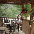 Doug relaxing on the nice front porch