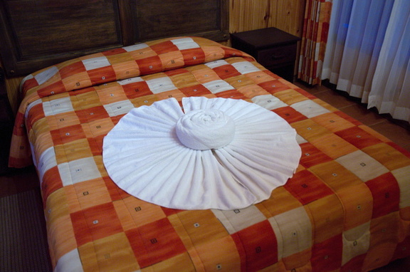 Our bed at Savegre Lodge