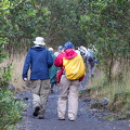 on the trail to the lava field