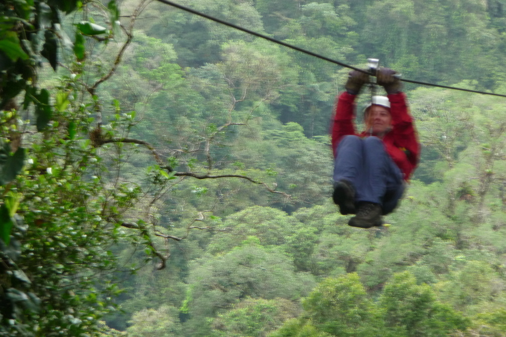 Lis on the zipline