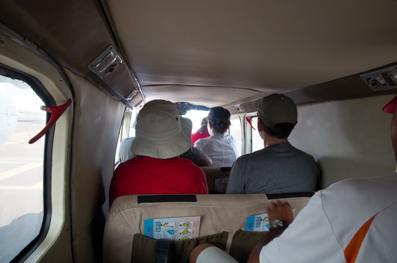 Inside the plane; 8 seats plus pilot/co-pilot