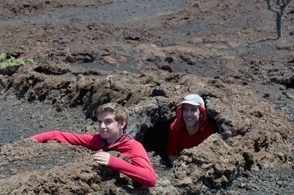 Ben and David in a lava tube