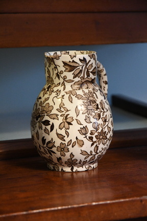 Ceramic flower-print vase