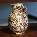 Ceramic flower-print vase