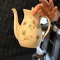 Ceramic pitcher, leaf design