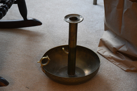 Large brass candle stand